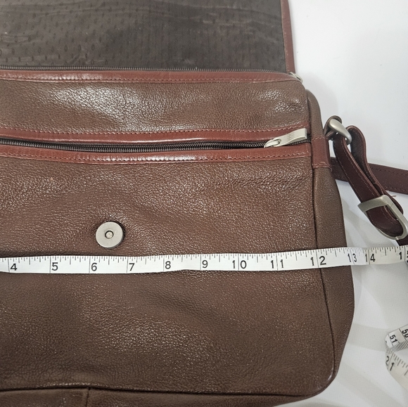 Paolo Piccolo Brown Genuine Leather Satchel Bag! - Picture 9 of 11